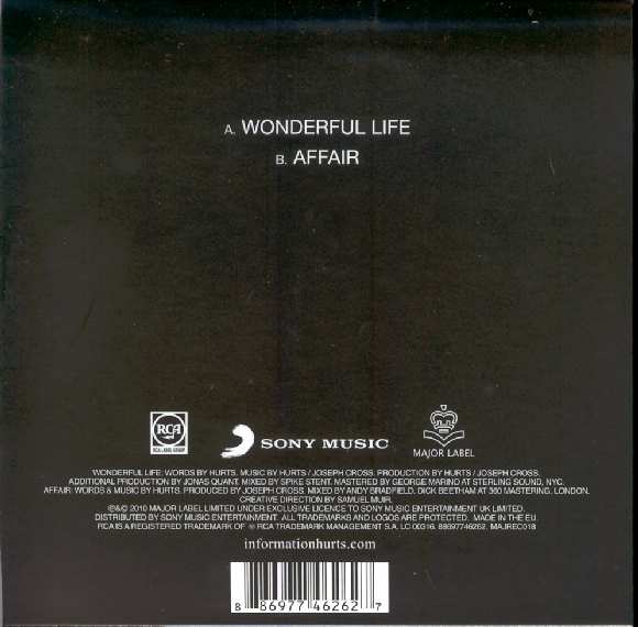 HURTS WONDERFUL LIFE CD